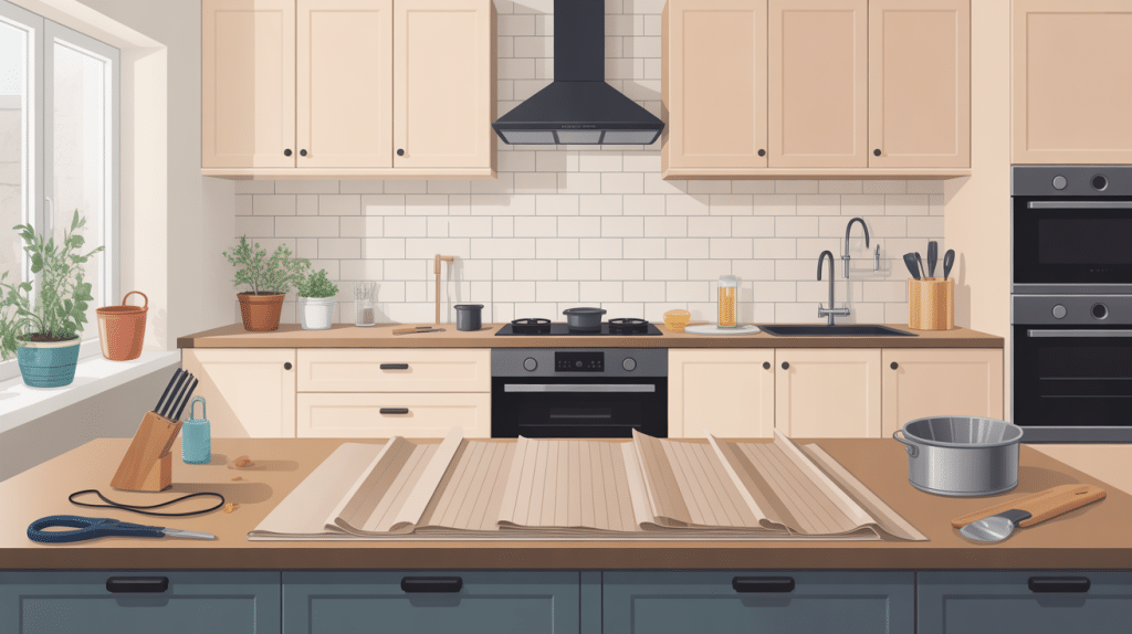 feuille stratifié à coller sur plan de travail sur plan de travail cuisine moderne