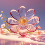 illustration fleur de verre lumineuse