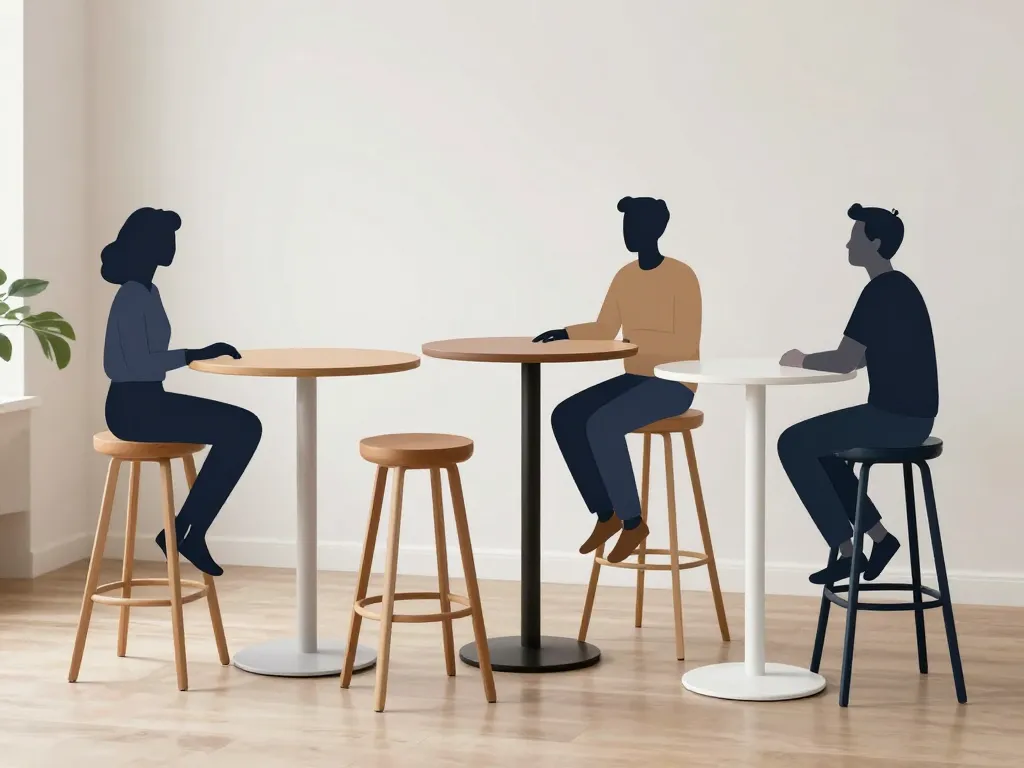 hauteur table haute choix tabouret adapté