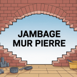 jambage ouverture mur en pierre chantier sécurisé