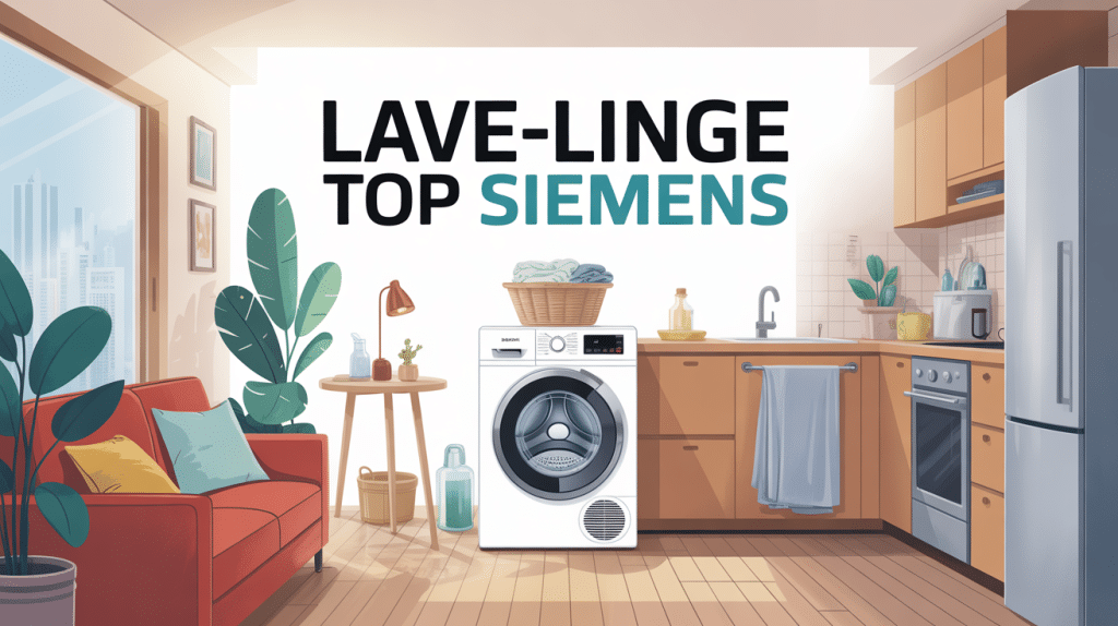 lave linge top siemens illustration appartement compact