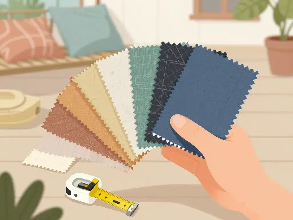 remplacer housse coussin salon de jardin sélection tissus