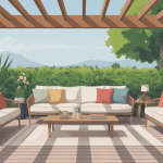 remplacer housse coussin salon de jardin illustration