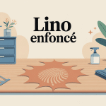 illustration réparer lino enfoncé et outils