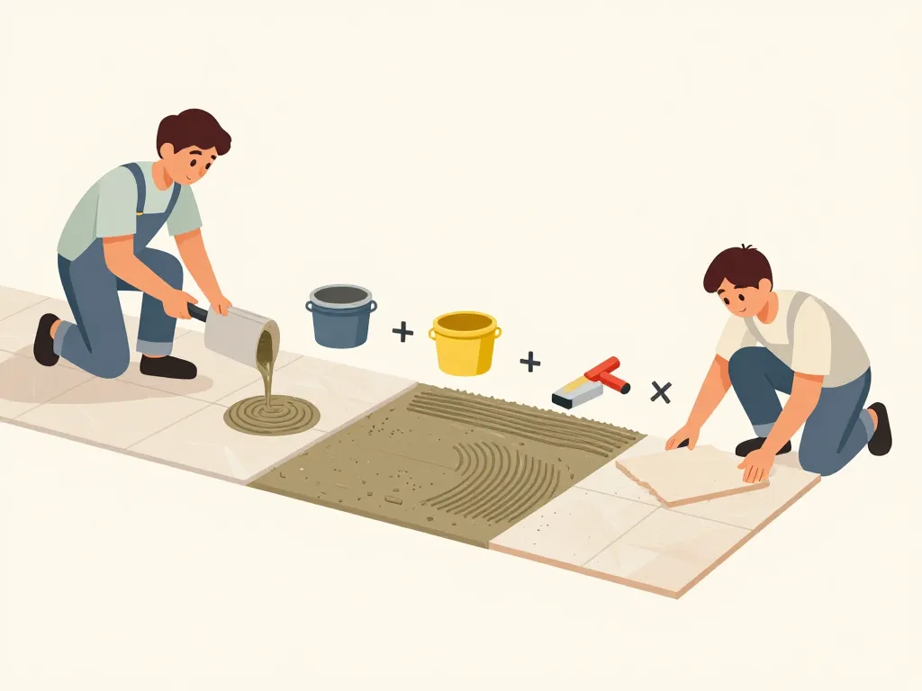 étapes pose système épaisseur colle carrelage 2 cm