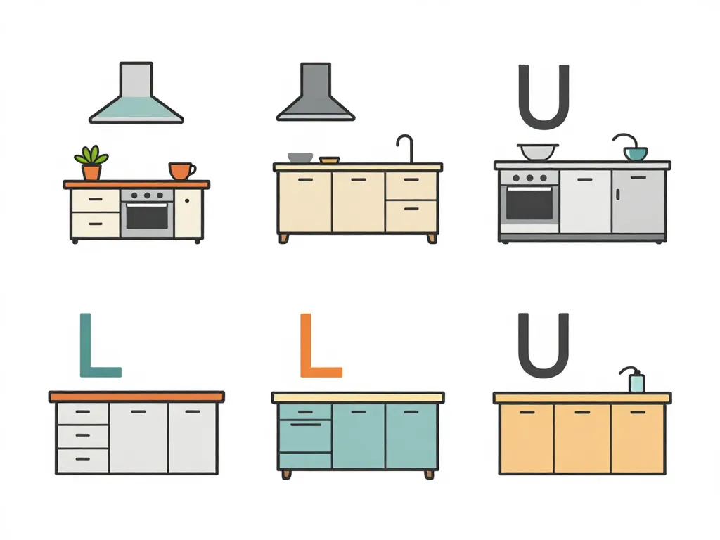 schéma adaptation taille plan de travail cuisine aux usages et agencements