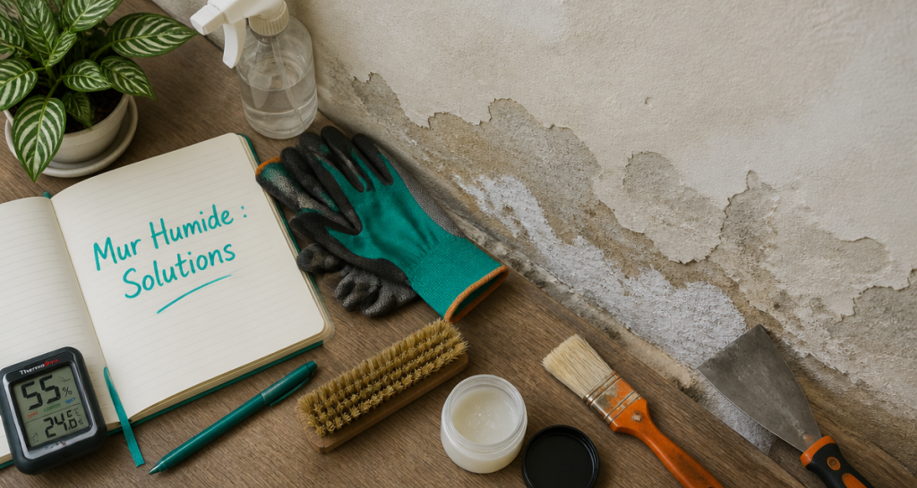 comment enlever l'humidité sur un mur outils et hygromètre