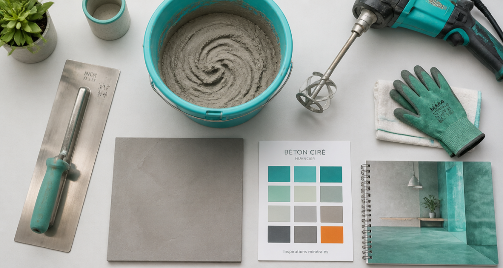 comment faire un beton cire outils et nuancier