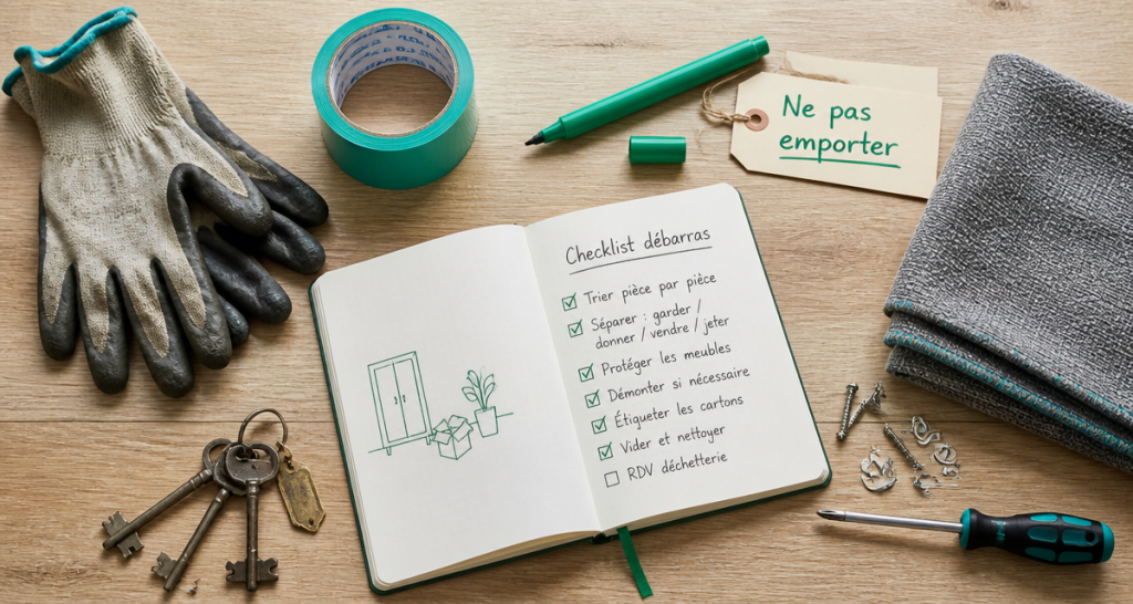 debarras meuble outils checklist