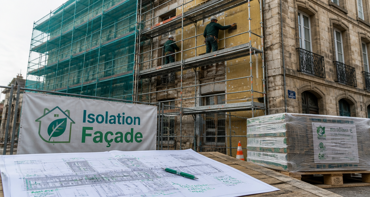 Obligation isolation extérieure immeuble ancien échafaudage
