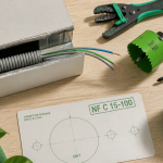 passage câble électrique dans cloison placo norme NF C 15-100 outils