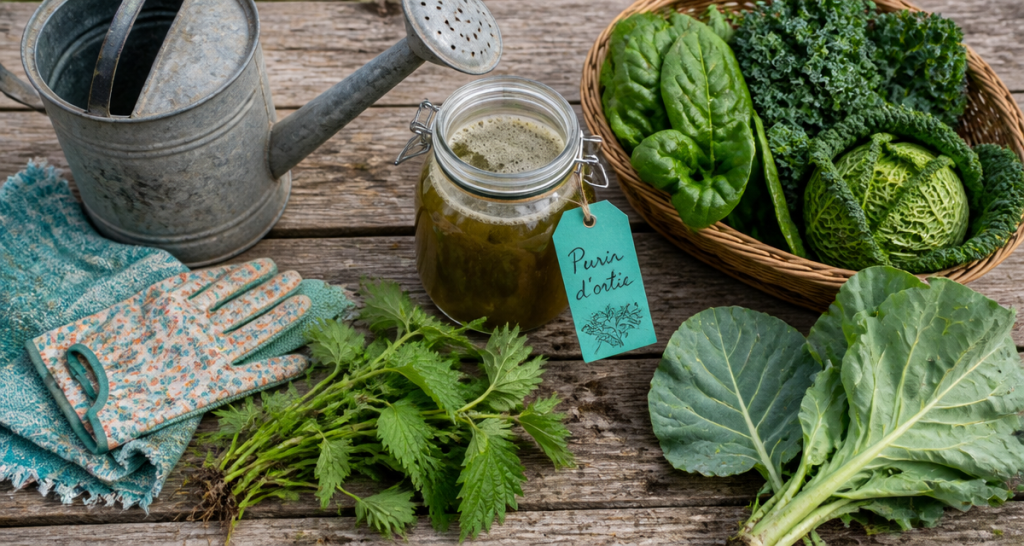 que peut on arroser avec du purin d'ortie sur table de jardin