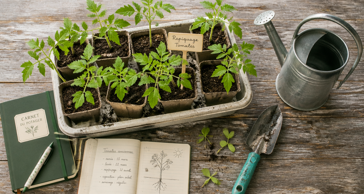 À combien de feuilles repiquer les tomates, jeunes plants en godets