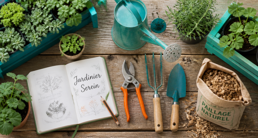 Outils et plantes robustes pour jardinier facile