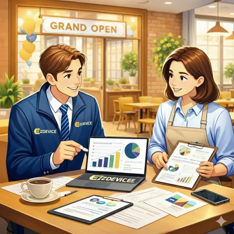 tư vấn thuê máy pos cho khách hàng mở mới