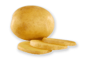 Sliced yellow potatoes
