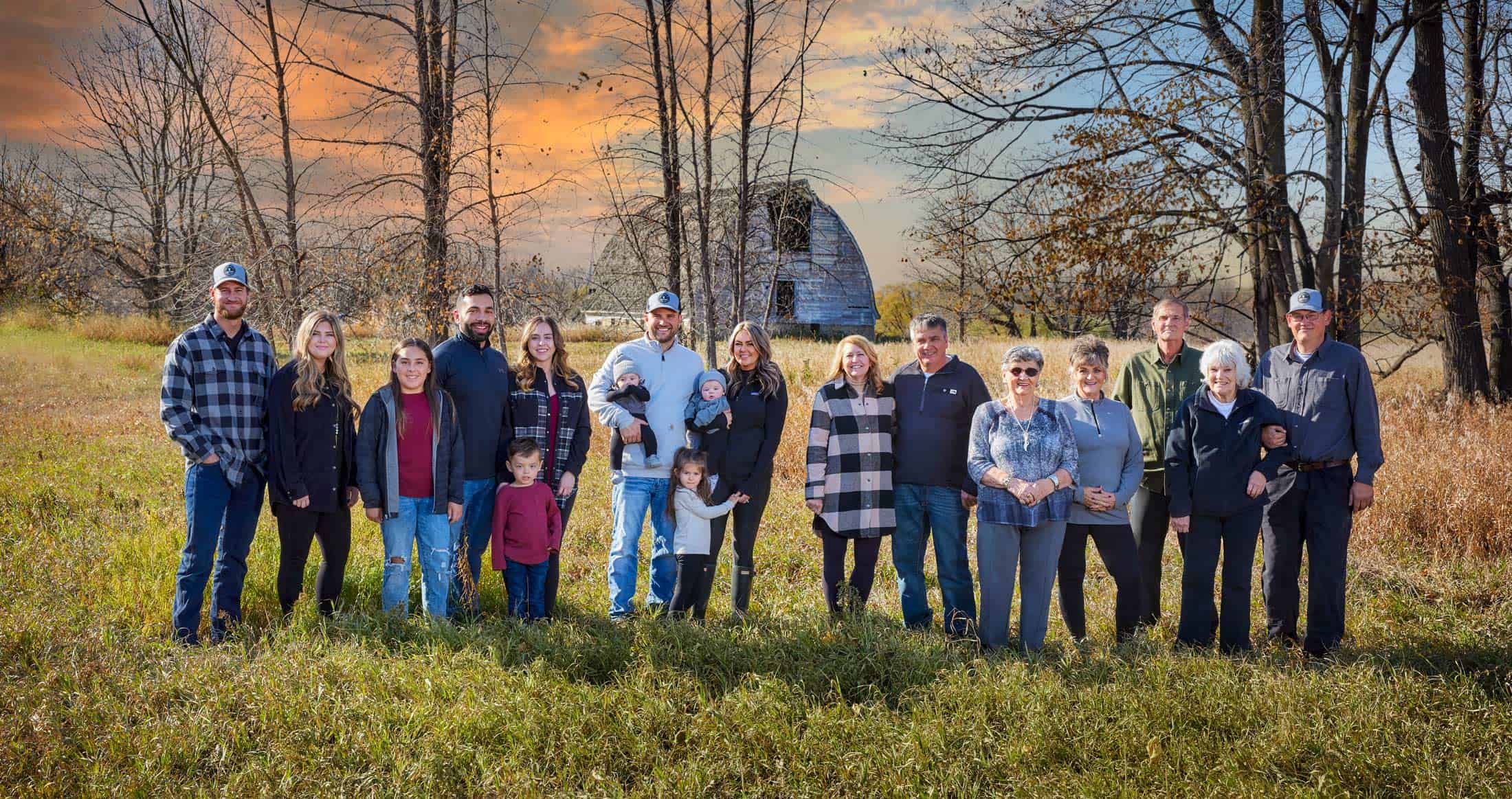 A & L Potato Co. – Family standing in a field