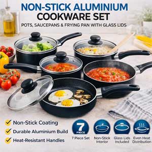 Prima 7 Piece Aluminium Cookware Set