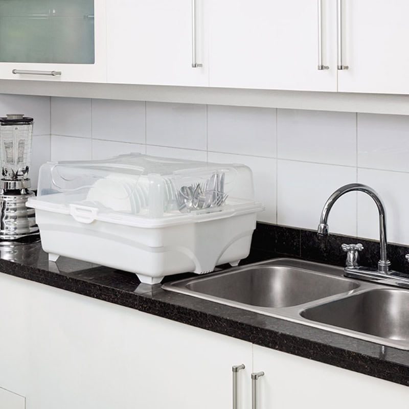 Ssku Rimax Escurridor De Platos Gde C/tapa Blanco  ( 9644 )