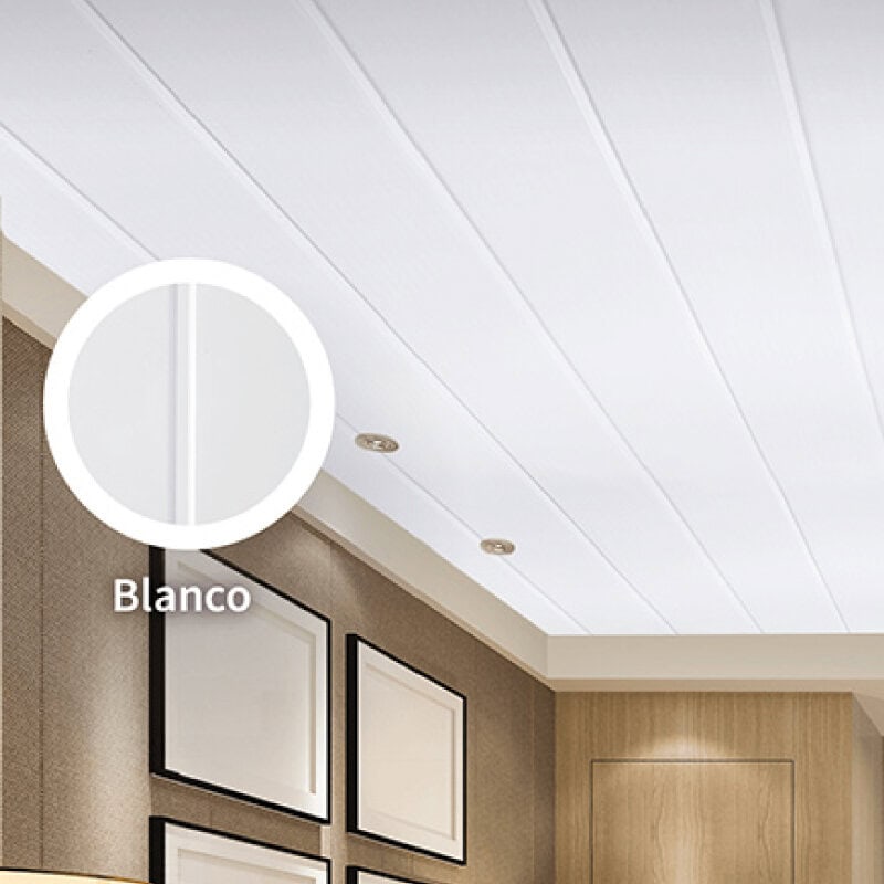 Tablilla PVC Blanca Lisa Mate Premium (1.48m2) 7mmx25cmsx5.90m