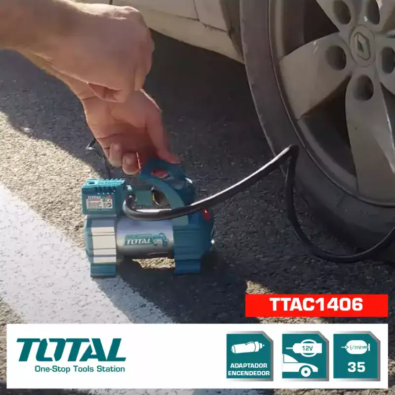 Inflador/Compresor Aire Total 12V (TTAC1406)