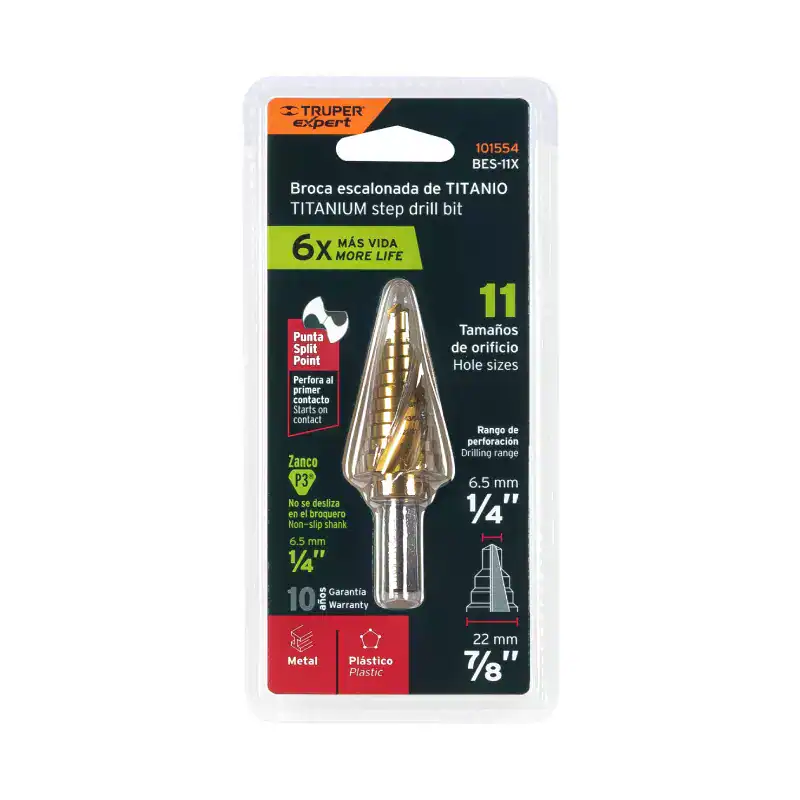 Broca Escalonada Truper 11 escalones