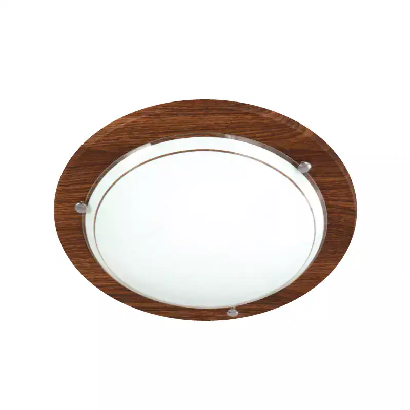 Lampara Plafon Decorativo Madera Oscuro 11" 60w 120v ( C9306-1 )