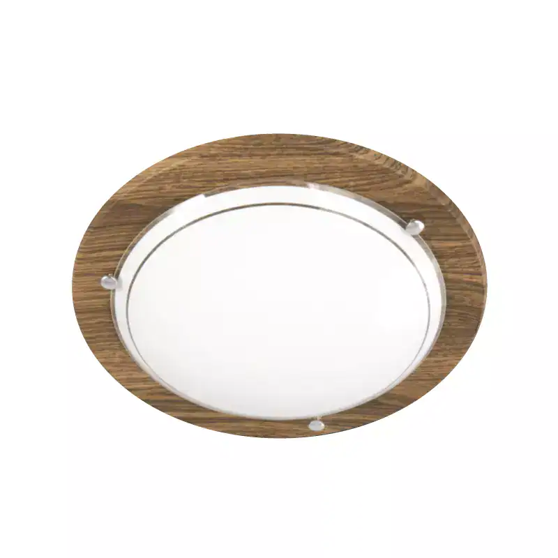 Lampara Plafon Decorativo Madera Claro 11" 60w 120v ( C93077-1 )