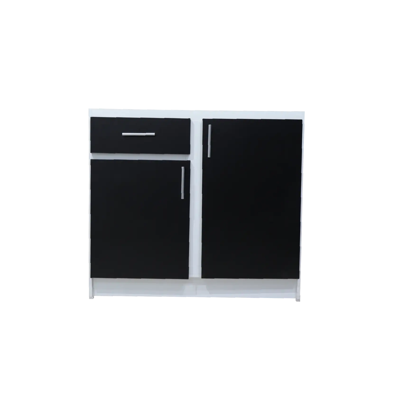 Mueble Fregadero Melamina Wengue/Blanco Pequeño ( 100cm x 90cm x 50cm )