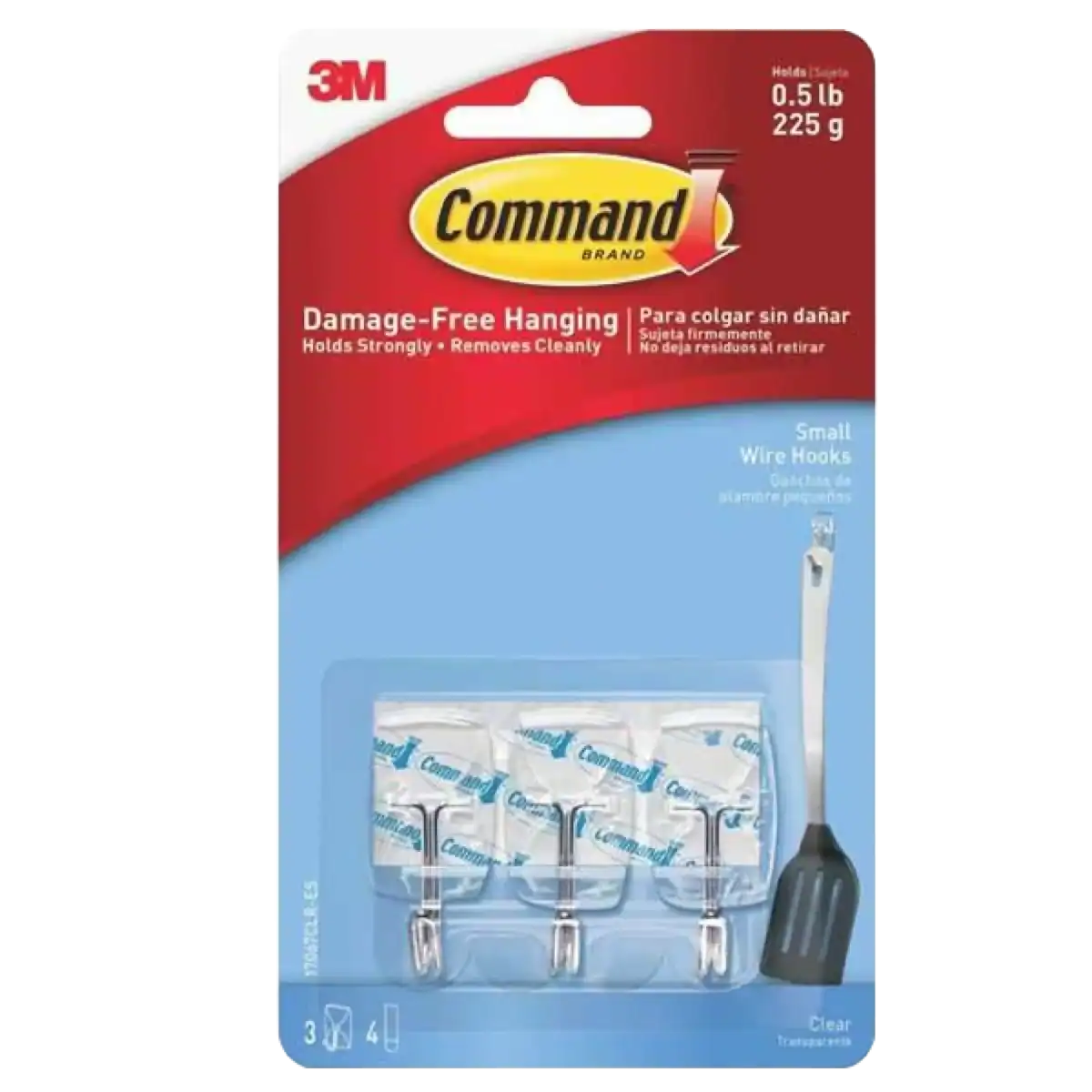 Command Gancho Transp. Peq. 3pcs *3m* Peq ( 17067clr-es )