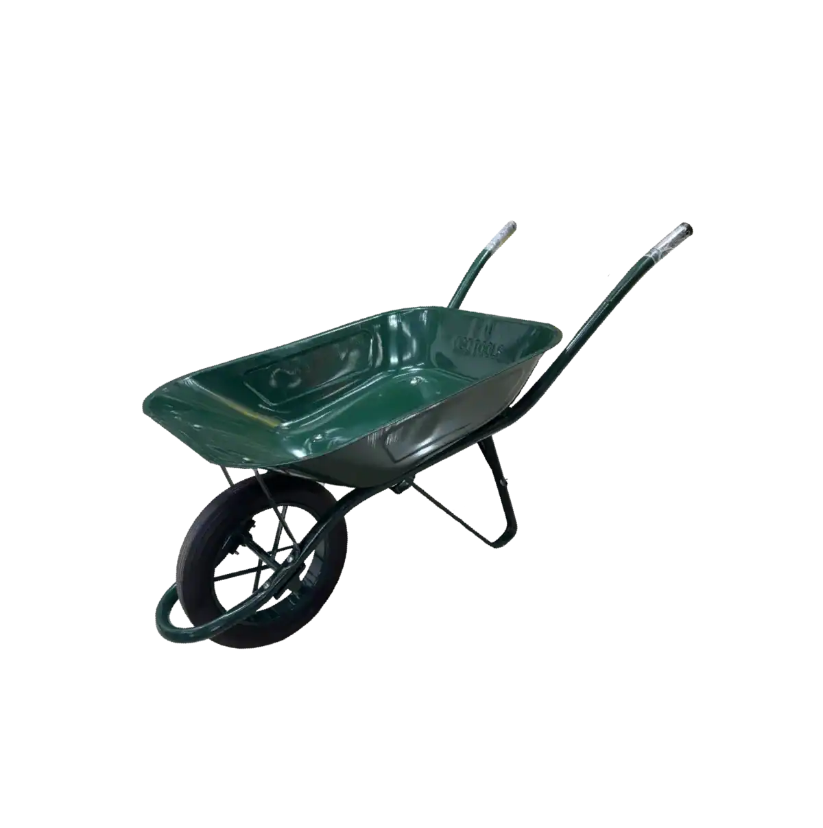 Carretillo Metal Rueda Solida 65l Verde Uso Agricola