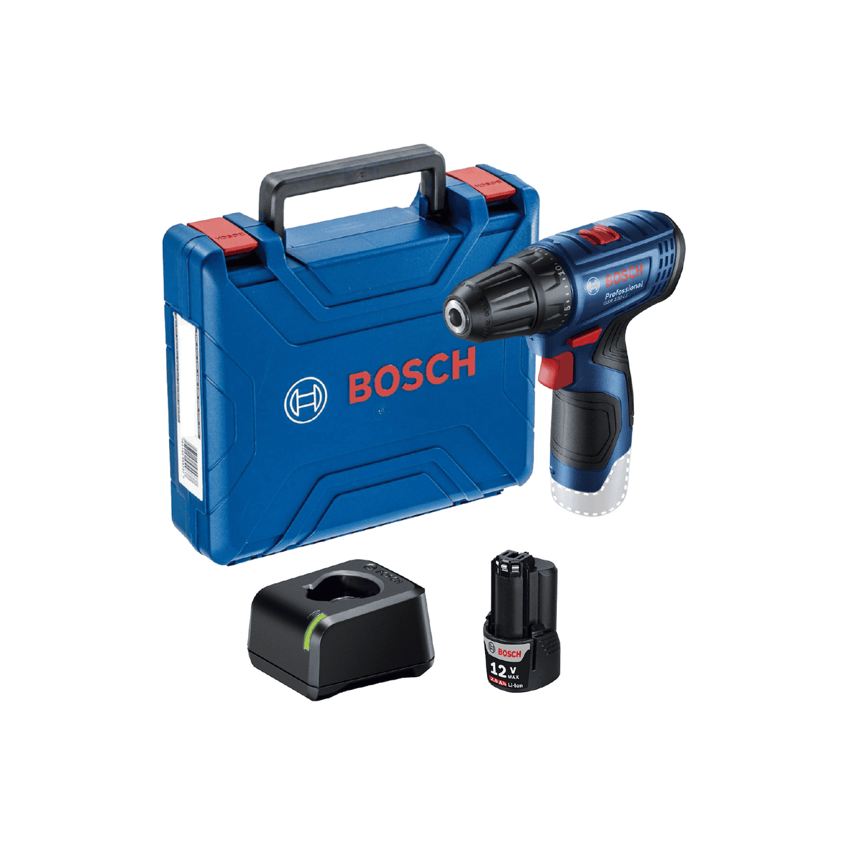 Bosch Atornillador 12V Inalámbrico + 1 Batería 2.0AH + 1 Cargador (GSR120-LI)