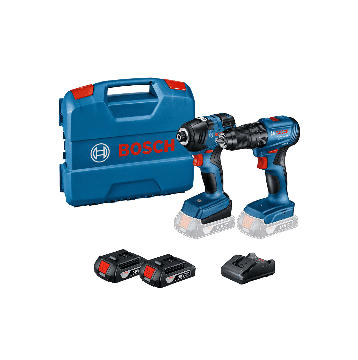 Combo Bosch Llave Impacto + Taladro inalámbrico 18V (GSB185-LI-GDR)