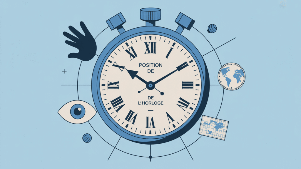 Illustration position de l'horloge repère universel