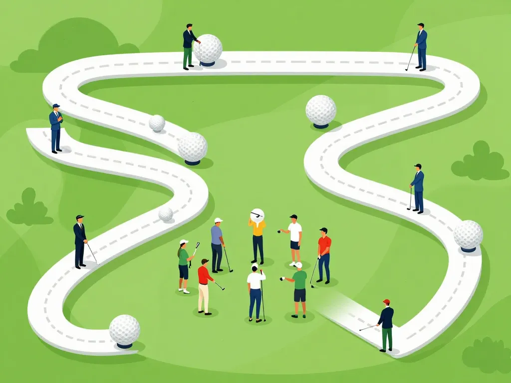 visuel logistique tournoi shotgun in golf gestion du temps