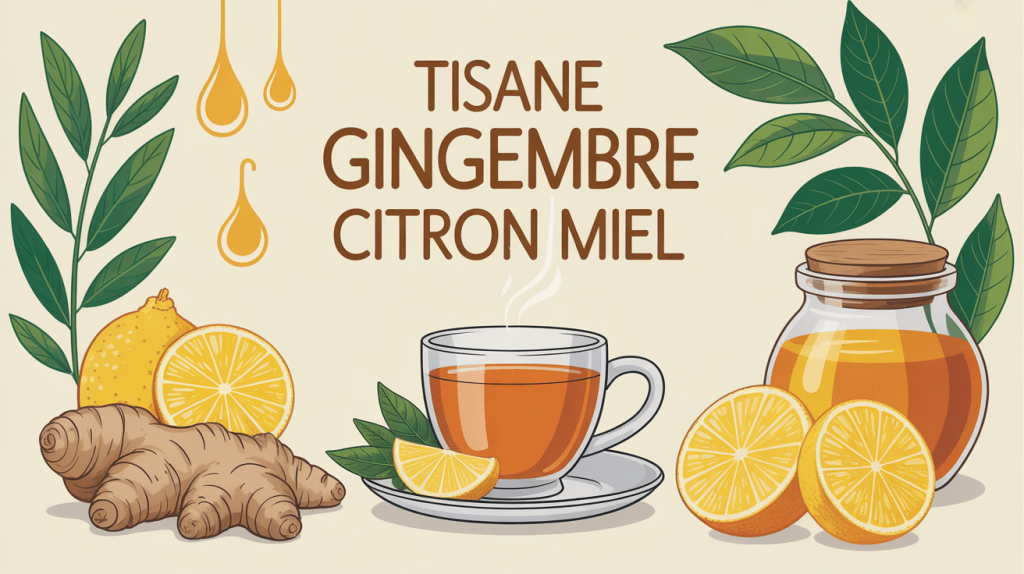 tisane gingembre citron miel bienfaits tasse gingembre citron miel