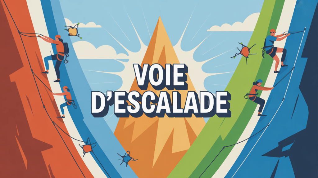 illustration voie escalade sportive colorée