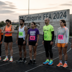 Catégorie course à pied 2024 alignement coureurs piste