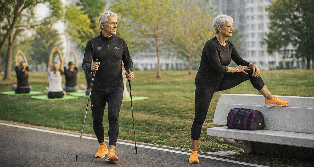 combien d heures de sport par semaine apres 60 ans seniors marche etirements