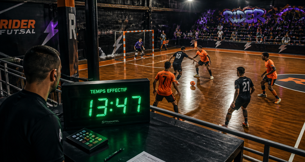 durée match futsal chronométrage arbitre