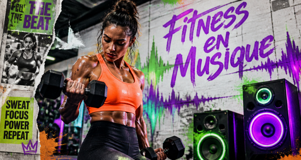fitness en musique athlète haltères salle