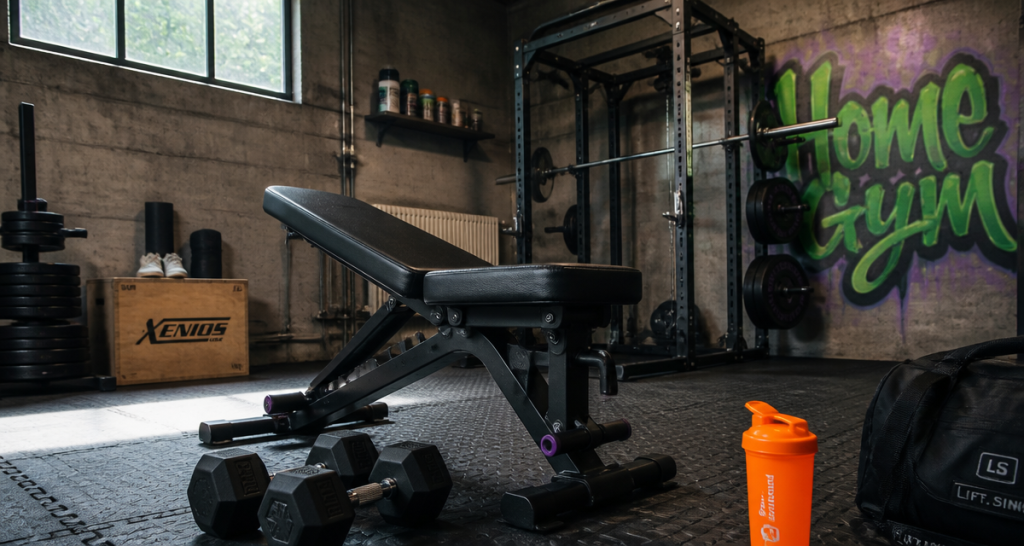 home gym pour musculation garage urbain