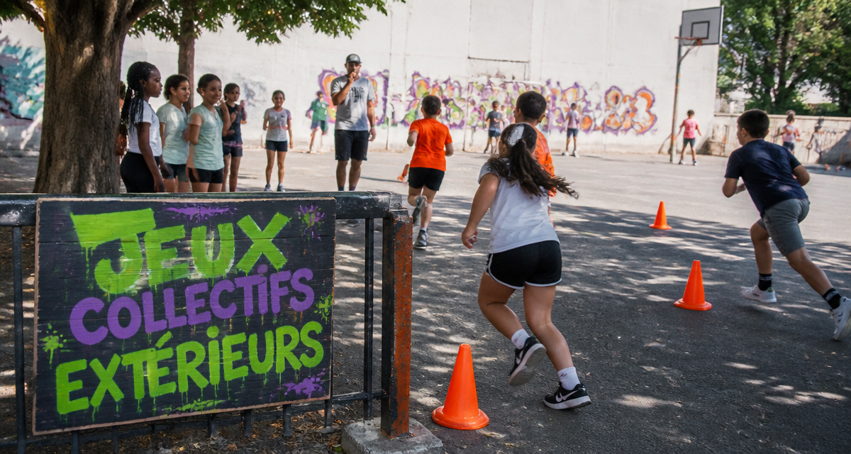 jeux extérieur animation enfants cour école