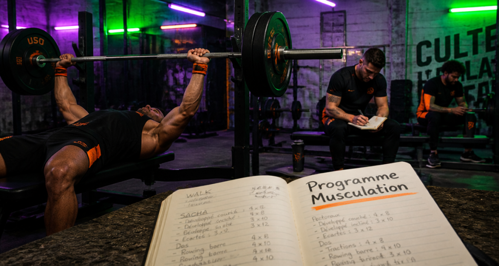 Programme musculation split routine développé couché