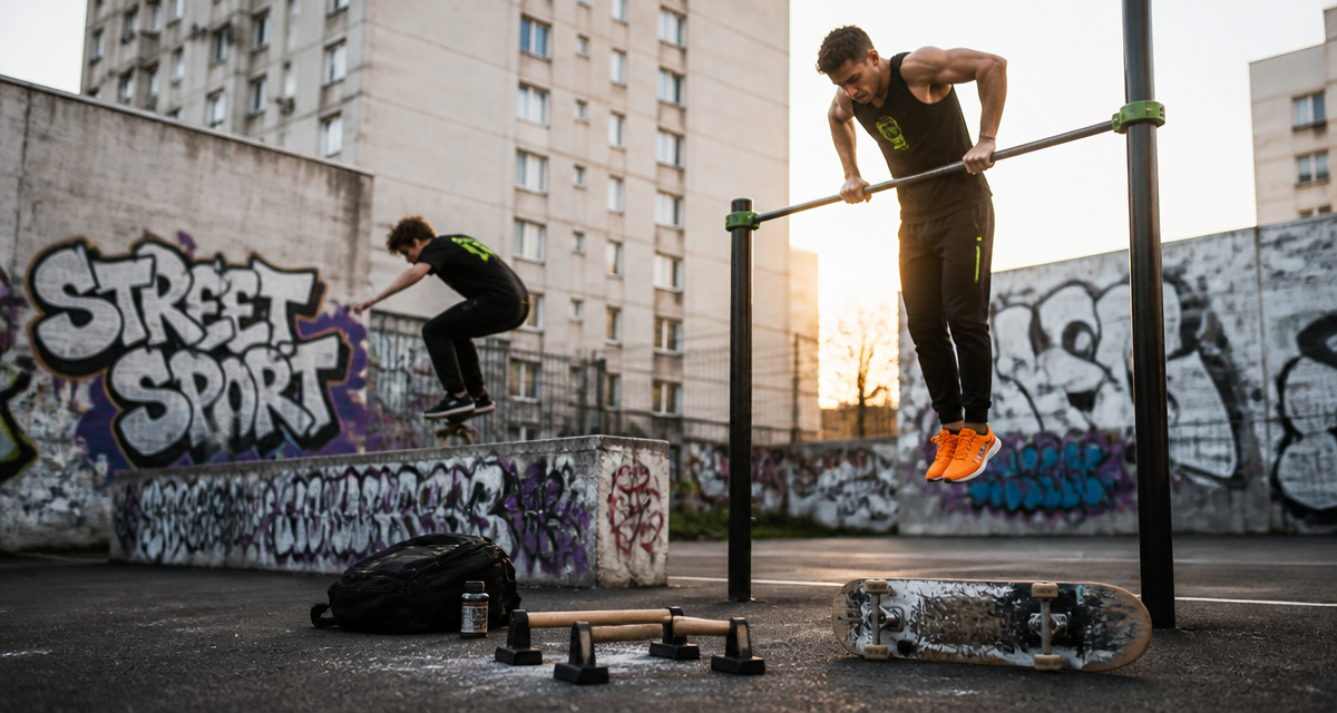 street sport muscle-up skate urbain graffitis