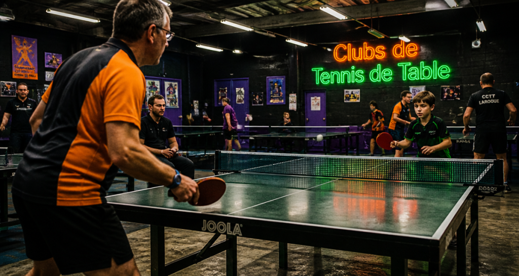 Tennis de table autour de moi en salle