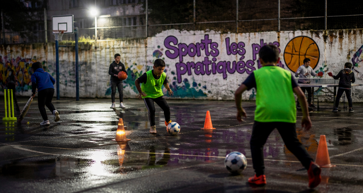 Top 20 des sports les plus pratiques au monde, joueurs sur terrain urbain