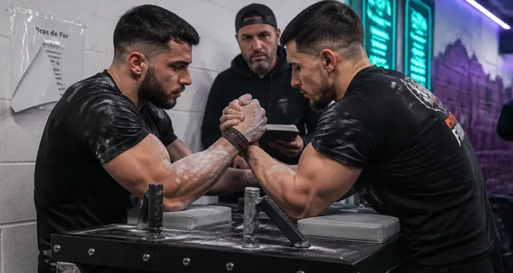 Bras de fer FR en club, sécurité des tendons et techniques