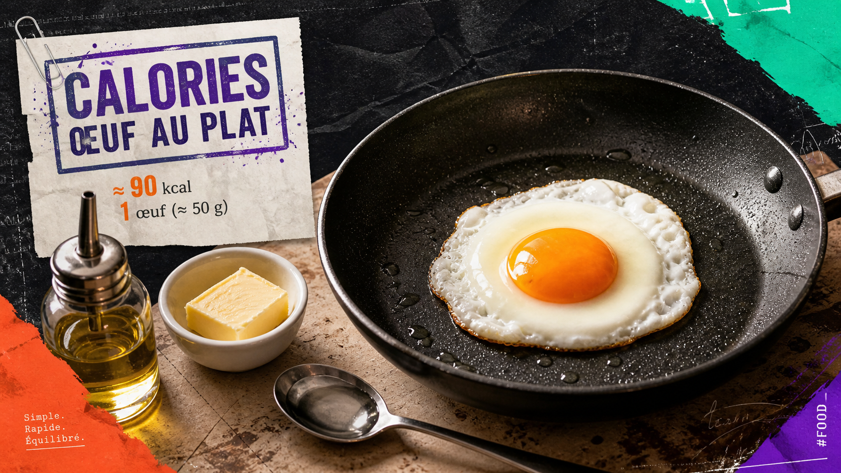 Calorie oeuf au plat : 90 à 130 kcal selon cuisson