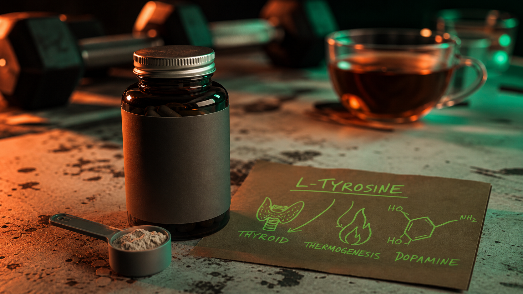 L tyrosine et perte de poids : flacon et mécanismes hormonaux thyroïde, thermogenèse, dopamine